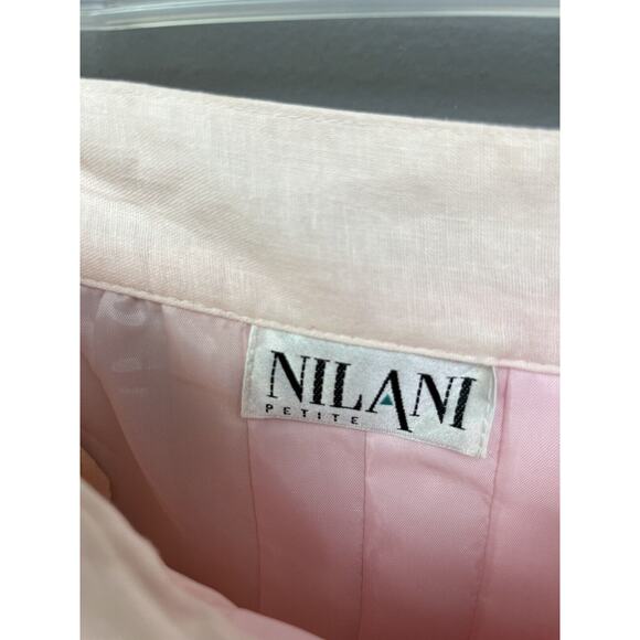 Vintage Women's Nilani Petites Light Pink Pleated Midi skirt Womens size 8 Lined - Picture 4 of 5